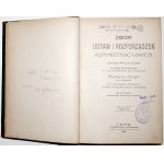 Piwocki J., ZBIÓDW USTAW I REGULATIONS ADMINISTRACYJNYCH, sv. 3, 1911 [šlechta, policie, manželské právo, nadace].