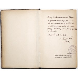 Kubina T. [Inschrift und Unterschrift des Bischofs], WŚRÓD POLSKIEGO WYCHODIETY IN SOUTH AMERICA, 1938 Potulice
