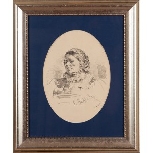 Szymon BUCHBINDER (1853 - 1908), Head of a woman, 1881