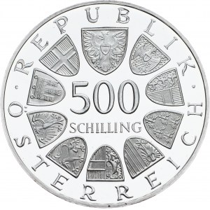 Austria, 500 Schilling 1986, Vienna