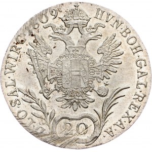 Austria-Hungary, 20 Kreuzer 1809, C, Prague