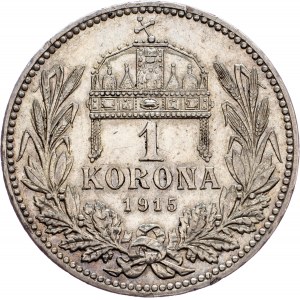 Austria-Hungary, 1 Korona 1915, KB, Kremnitz