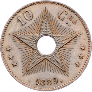 Belgian Congo, 10 Centimes 1889