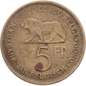 Belgian Congo, 5 Francs 1937