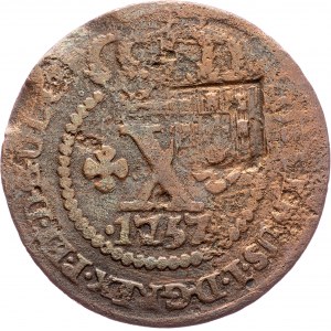 Brazil, 10 Reis 1757