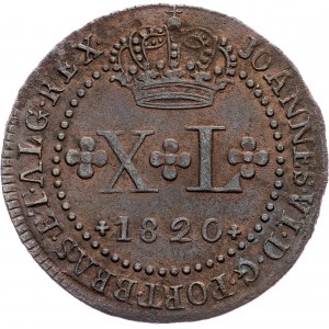 Brazil, 40 Reis 1820