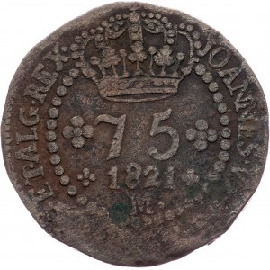 Brazil, 75 Reis 1821