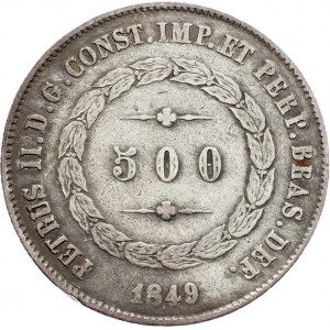 Brazil, 500 Reis 1849