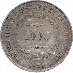 Brazil, 1000 Reis 1851