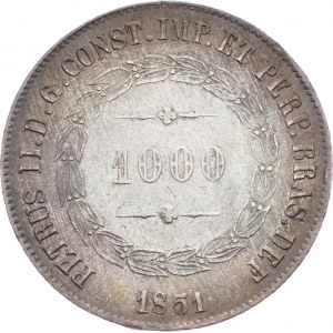 Brazil, 1000 Reis 1851