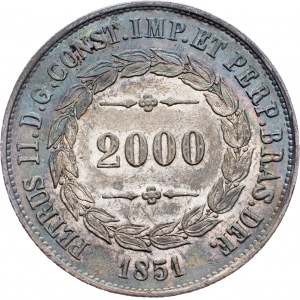 Brazil, 2000 Reis 1851