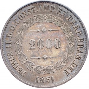 Brazil, 2000 Reis 1851