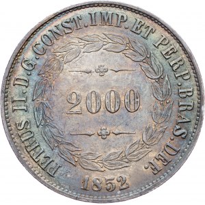 Brazil, 2000 Reis 1852
