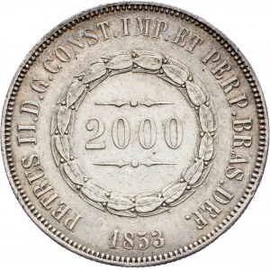 Brazil, 2000 Reis 1853