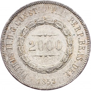 Brazil, 2000 Reis 1853
