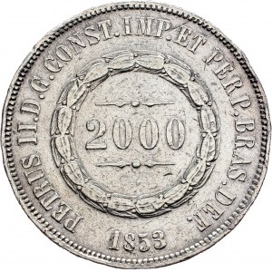 Brazil, 2000 Reis 1853