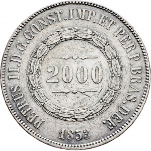 Brazil, 2000 Reis 1853