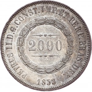 Brazil, 2000 Reis 1853