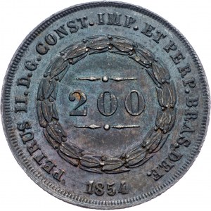 Brazil, 200 Reis 1854