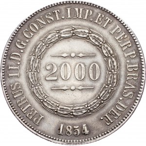 Brazil, 2000 Reis 1854