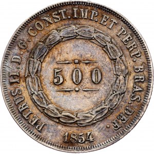 Brazil, 500 Reis 1854