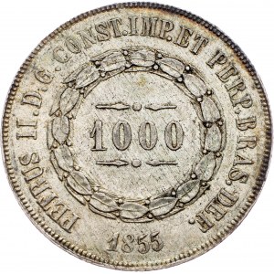 Brazil, 1000 Reis 1855