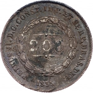 Brazil, 200 Reis 1855
