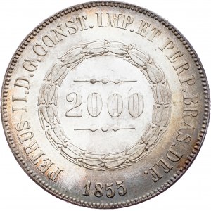 Brazil, 2000 Reis 1855