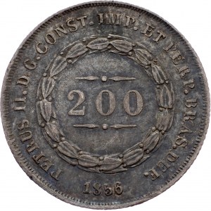 Brazil, 200 Reis 1856