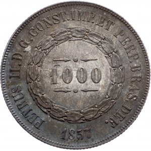 Brazil, 1000 Reis 1857