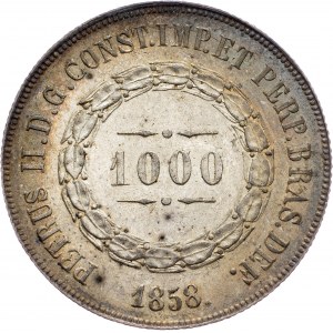 Brazil, 1000 Reis 1858