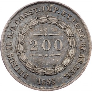 Brazil, 200 Reis 1858