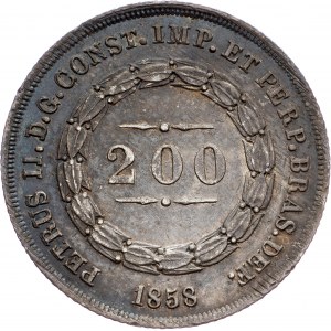 Brazil, 200 Reis 1858