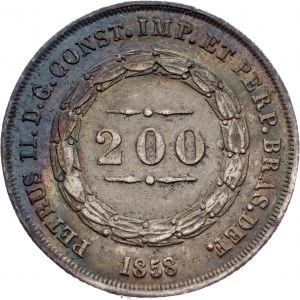 Brazil, 200 Reis 1858