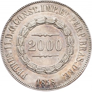 Brazil, 2000 Reis 1858