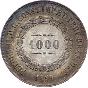 Brazil, 1000 Reis 1859