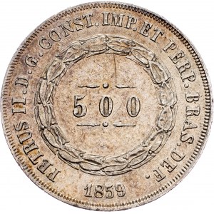 Brazil, 500 Reis 1859