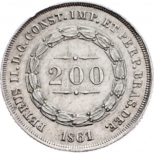 Brazil, 200 Reis 1861