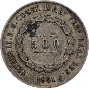 Brazil, 500 Reis 1861