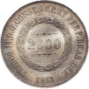 Brazil, 2000 Reis 1863