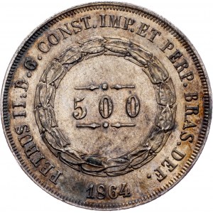 Brazil, 500 Reis 1864