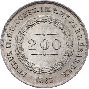Brazil, 200 Reis 1865