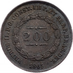 Brazil, 200 Reis 1865