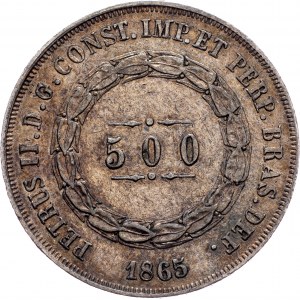 Brazil, 500 Reis 1865