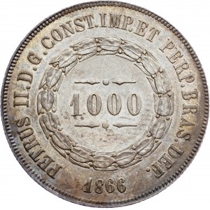 Brazil, 1000 Reis 1866