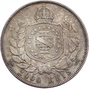 Brazil, 2000 Reis 1868
