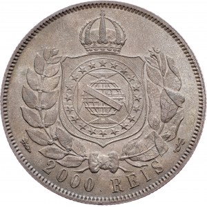 Brazil, 2000 Reis 1875