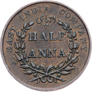 British India, 1/2 Anna 1835, Bombay
