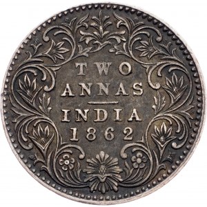British India, 2 Annas 1862