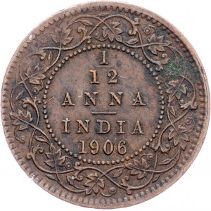 British India, 1/12 Anna 1906